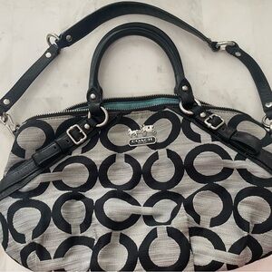 Coach Black and Gray Signature Tote Bag